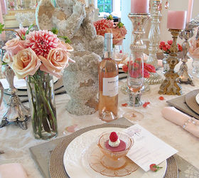 tablescape pink breast cancer foundation rose feminine, dining room ideas, flowers, home decor