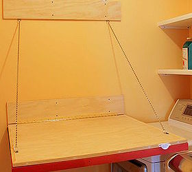 fold down laundry room folding table, laundry rooms, woodworking projects