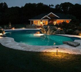 destination backyard retreat makes a splash, home improvement, outdoor living, patio, pool designs, Destination Pool