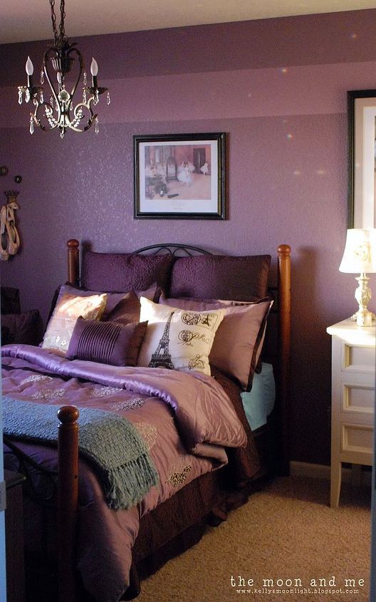 cambio de imagen del dormitorio prpura elegante