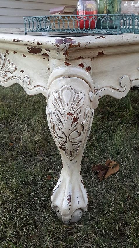 shabby chic coffee table paint redo distressed, chalk paint, painted furniture