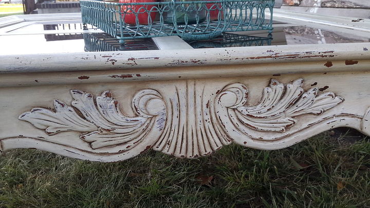 shabby chic coffee table paint redo distressed, chalk paint, painted furniture