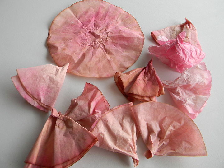 shabby chic banner coffee filters old sheets, crafts, outdoor living, repurposing upcycling, shabby chic