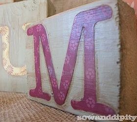autumn wooden block letters recycled, crafts, repurposing upcycling