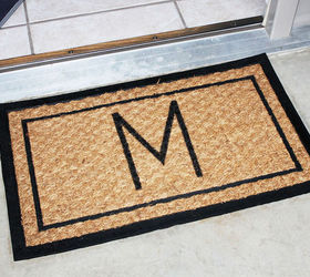 diy rug monogrammed outdoor, porches, reupholster