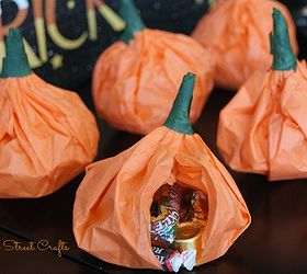 crafts pumpkin pouch goodie bags, crafts, halloween decorations, seasonal holiday decor