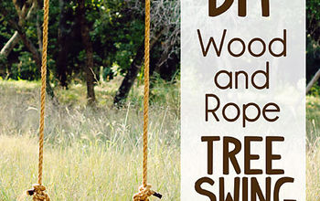 DIY Rustic Wood and Rope Tree Swing