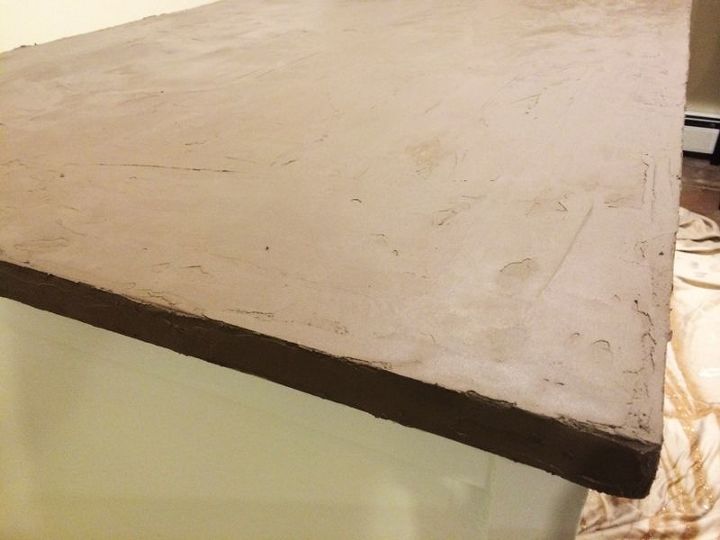 concrete countertop desk a step by step tutorial, concrete masonry, how to, painted furniture