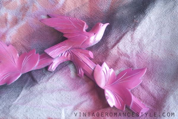 glam hot pink glitter cuckoo clock makeover, crafts, repurposing upcycling