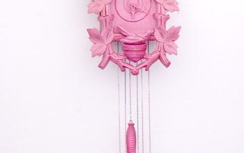 Glam Hot Pink Glitter Cuckoo Clock Makeover