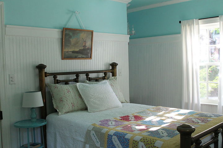 guest room looks like grandma s house intentionally, bedroom ideas