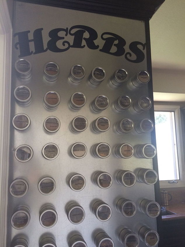 custom herb magnet board 38 00, diy, kitchen design, organizing, stairs, storage ideas