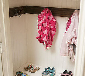 organizing coat closet mini mudroom, closet, foyer, organizing, storage ideas