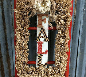 fall decor wreath coffee filters craft easy, crafts, repurposing upcycling, seasonal holiday decor, wreaths