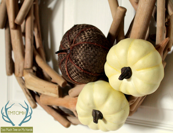 driftwood fall pumpkin wreath, crafts, seasonal holiday decor, wreaths
