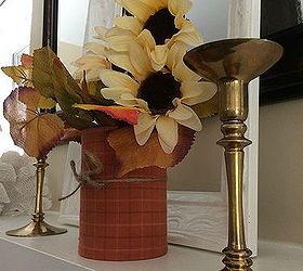 fall centerpiece easy upcycled, crafts, repurposing upcycling, seasonal holiday decor