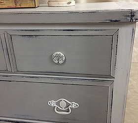 painted furniture dresser transformation grey, chalk paint, chalkboard paint, painted furniture