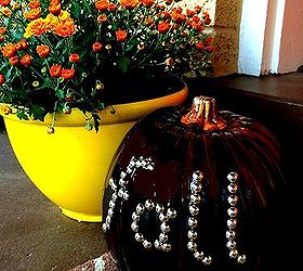 fall decor pumpkin stained studded halloween, crafts, seasonal holiday decor