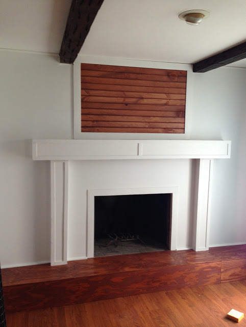 fireplace redo cottage chic brick white, diy, fireplaces mantels, home decor, wall decor