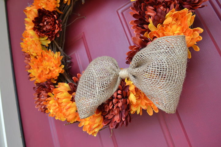 diy fall flower wreath, crafts, seasonal holiday decor, wreaths
