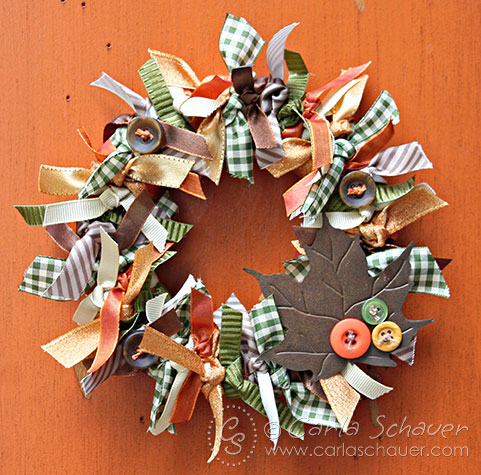 make a fall wreath with ribbons, crafts, seasonal holiday decor, thanksgiving decorations, wreaths