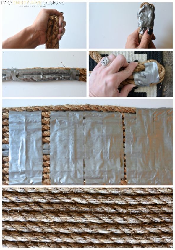 diy rug braided rope tutorial, diy, how to, porches, repurposing upcycling, reupholster
