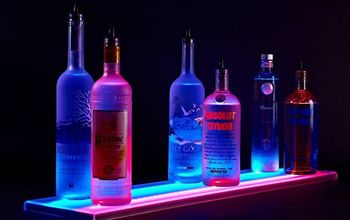 LED Lighted Double Wide Liquor Shelves Bottle Display