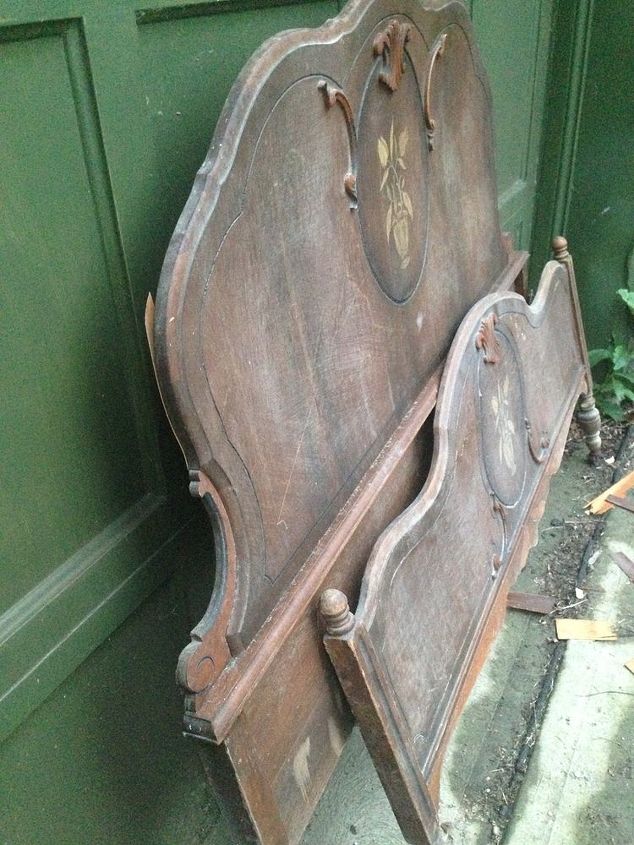 can antique bed be saved, From the side you can see how warped the headboard is The too curves front from learning against the wall