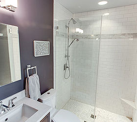 modern bathroom update before after, bathroom ideas, home improvement, small bathroom ideas, tile flooring, tiling, Bathroom After