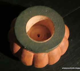 pumpkin candle holder chair foot repurpose, crafts, repurposing upcycling, seasonal holiday decor, woodworking projects