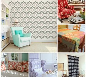home decor patterns modern, home decor, living room ideas, window treatments, Ikat