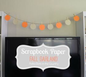 scrapbook paper fall garland decor, crafts