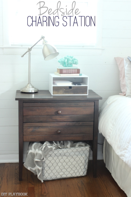 charging station goodwill bedside nightstand budget, bedroom ideas, organizing