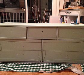 painted furniture mid century modern dresser makeover, painted furniture, All painted up but what about those pulls