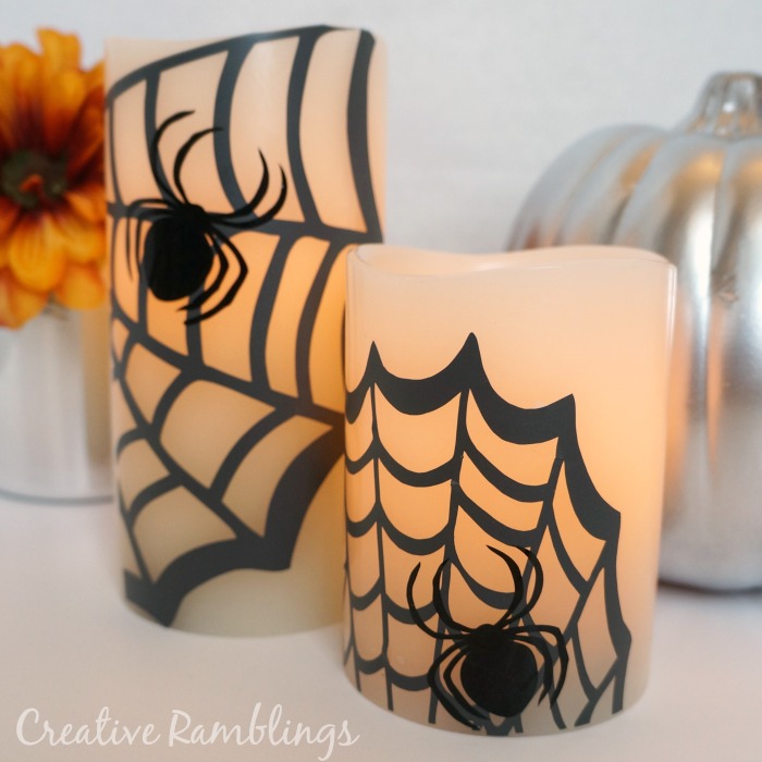 halloween decorations spider candle pottery barn knockoff, crafts, halloween decorations, seasonal holiday decor