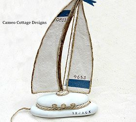 diy sailboat paper weight nautical office, crafts, home decor