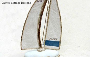 Two Stones And A Stick ~ A Rock-In Sailboat Paper Weight