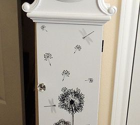 grandfather clock antique paint makeover refinish, painted furniture, repurposing upcycling