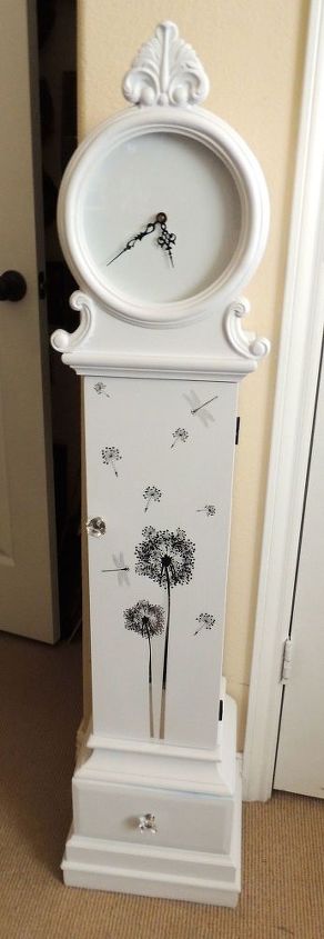 grandfather clock antique paint makeover refinish, painted furniture, repurposing upcycling