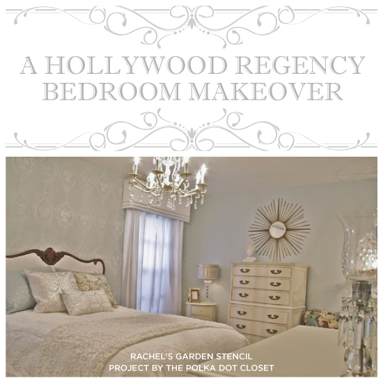 un dormitorio inspirado en el estilo hollywood regency