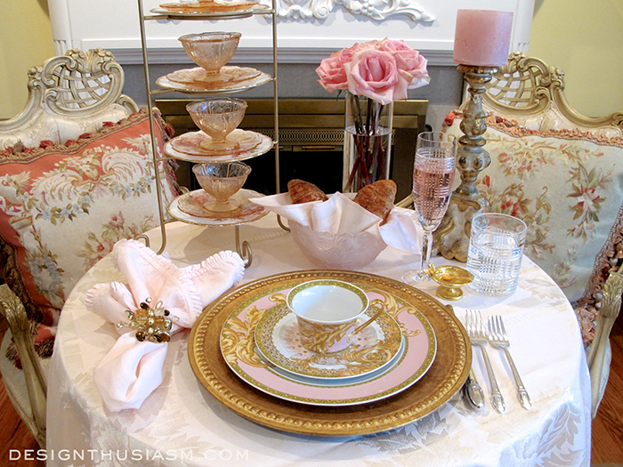 tablescape elegant tea romantic victorian, home decor