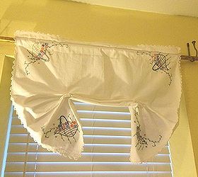 vintage tablecloths to valances, crafts, home decor, repurposing upcycling, window treatments, Initial concept they seemed too small