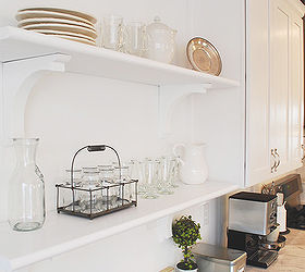 kitchen cabinets shelves open extending storage installing, diy, kitchen design, shelving ideas