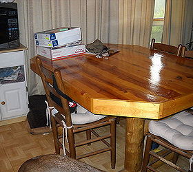 sealing a cedar kitchen table, top of table
