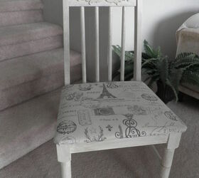 chair makeover french inspired garage sale thrift, home decor, painted furniture, reupholster