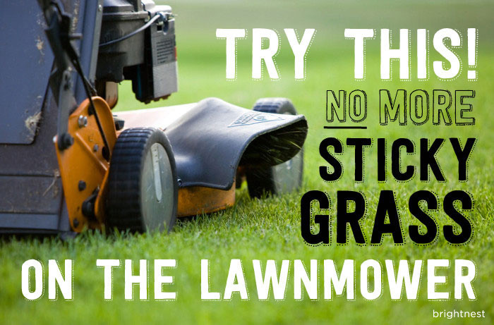 quick tip prevent grass from sticking to your lawnmower