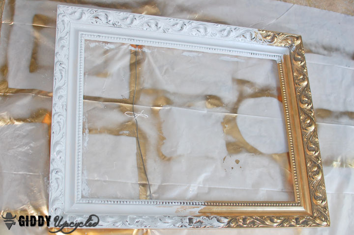 gallery wall vintage frames spray painted white french, chalk paint, painting, wall decor