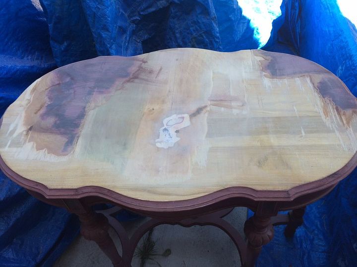 painted furniture table maroon custom, chalk paint, painted furniture