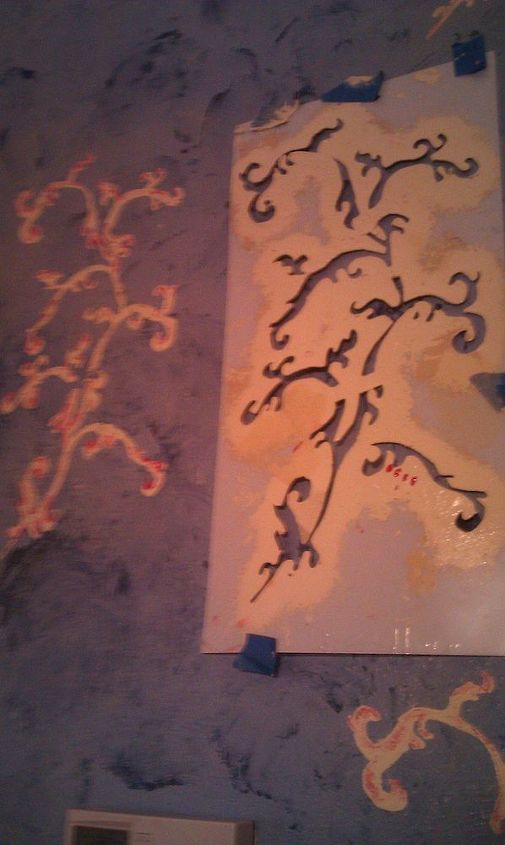 painting cleaning fall home improvement, dining room ideas, living room ideas, seasonal holiday decor, Stencil I made coping a design in my sofa
