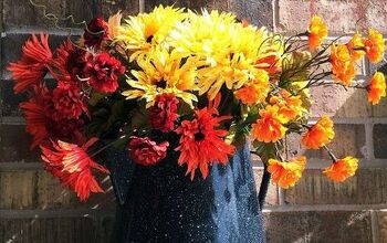  vaso de flores de outono